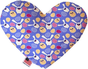 Chicks and Bunnies 6 inch Canvas Heart Dog Toy