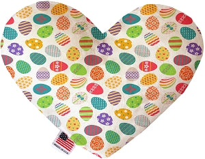 Easter Eggs 8 inch Canvas Heart Dog Toy