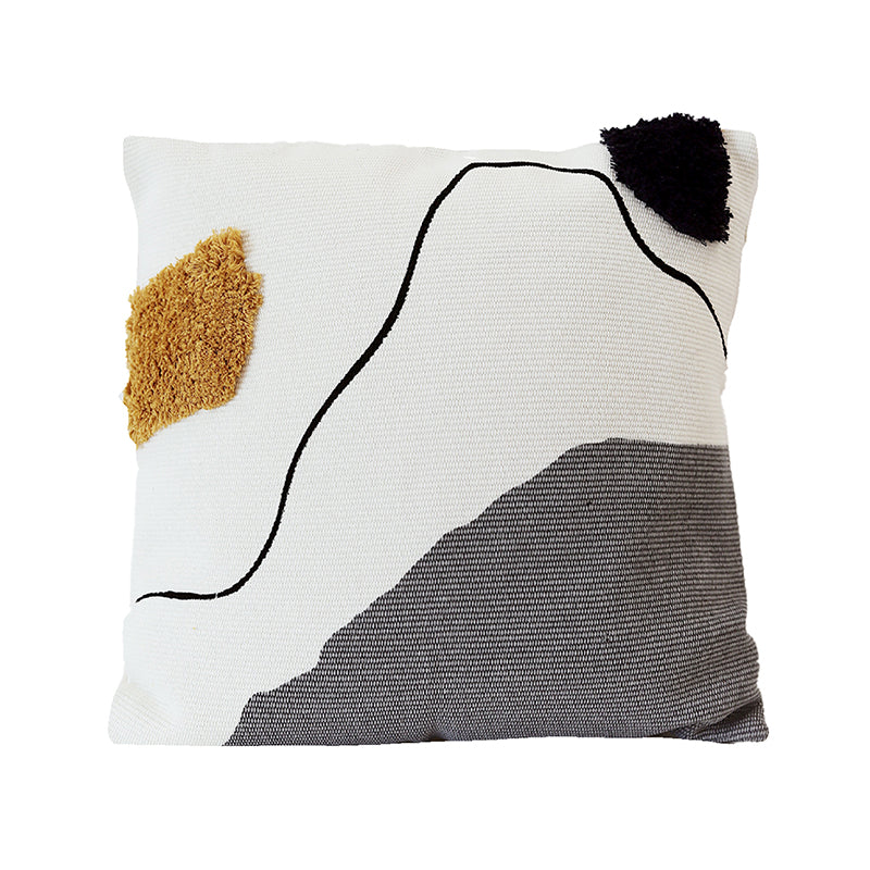 Abstract Line Tufted Throw Pillow Cushion Square Pillow Waist Pillow
