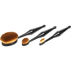 Qentissi 3 pc Makeup Oval Brush Set by Qentessi