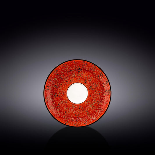 Red Porcelain Saucer 6" inch | 15 CM