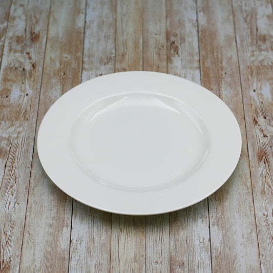 Professional Rolled Rim White Round Plate / Platter 12" inch |