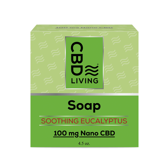 CBD Bath Soap 500 mg - Eucalyptus (Two Bars)