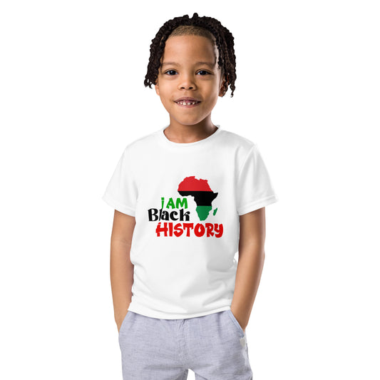 Kids crew neck t-shirt - I Am Black History