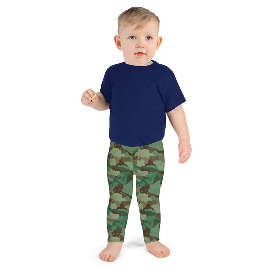 Kid's Leggings - Greens & Browns Camouflage