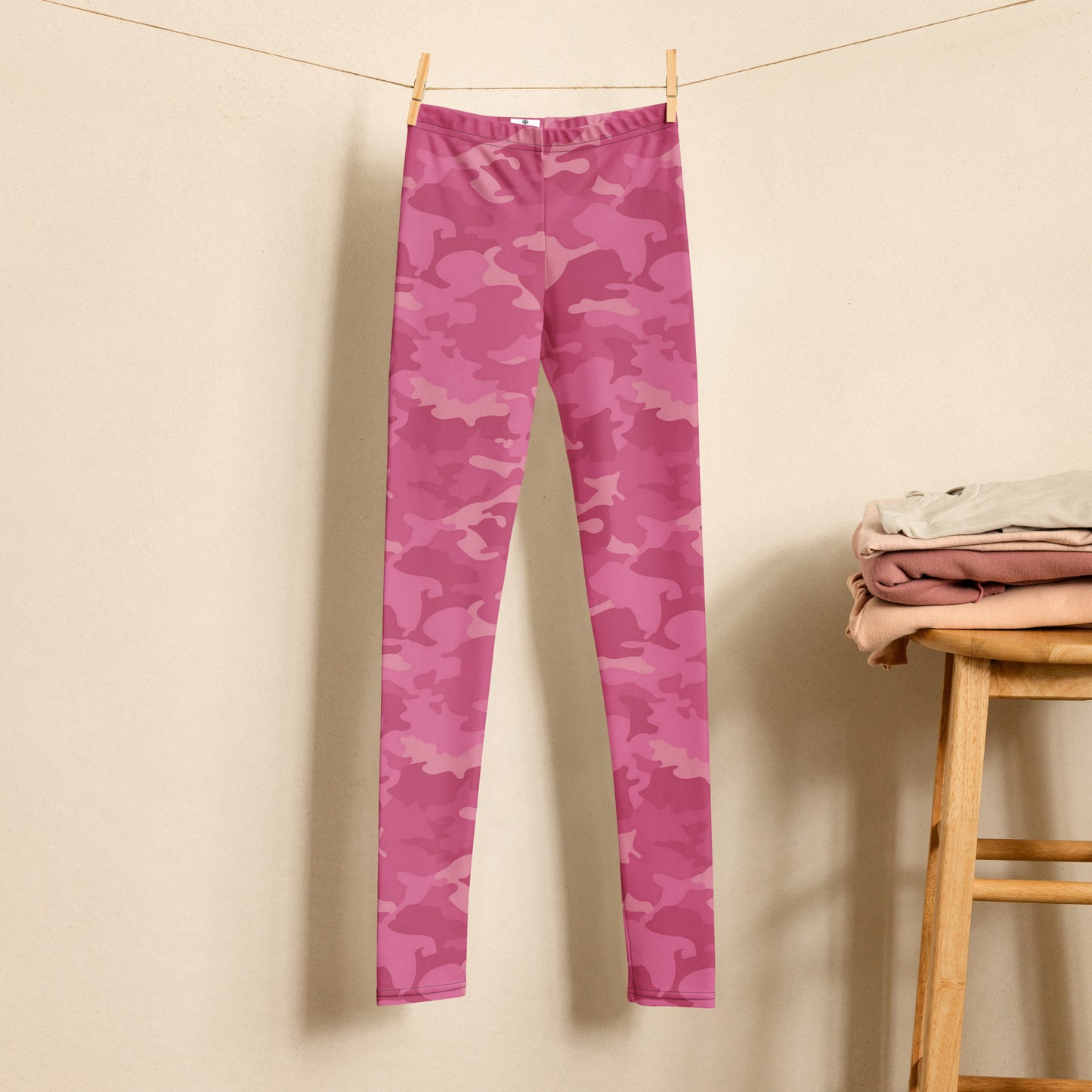 Youth Leggings  - Pink Pink Camouflage