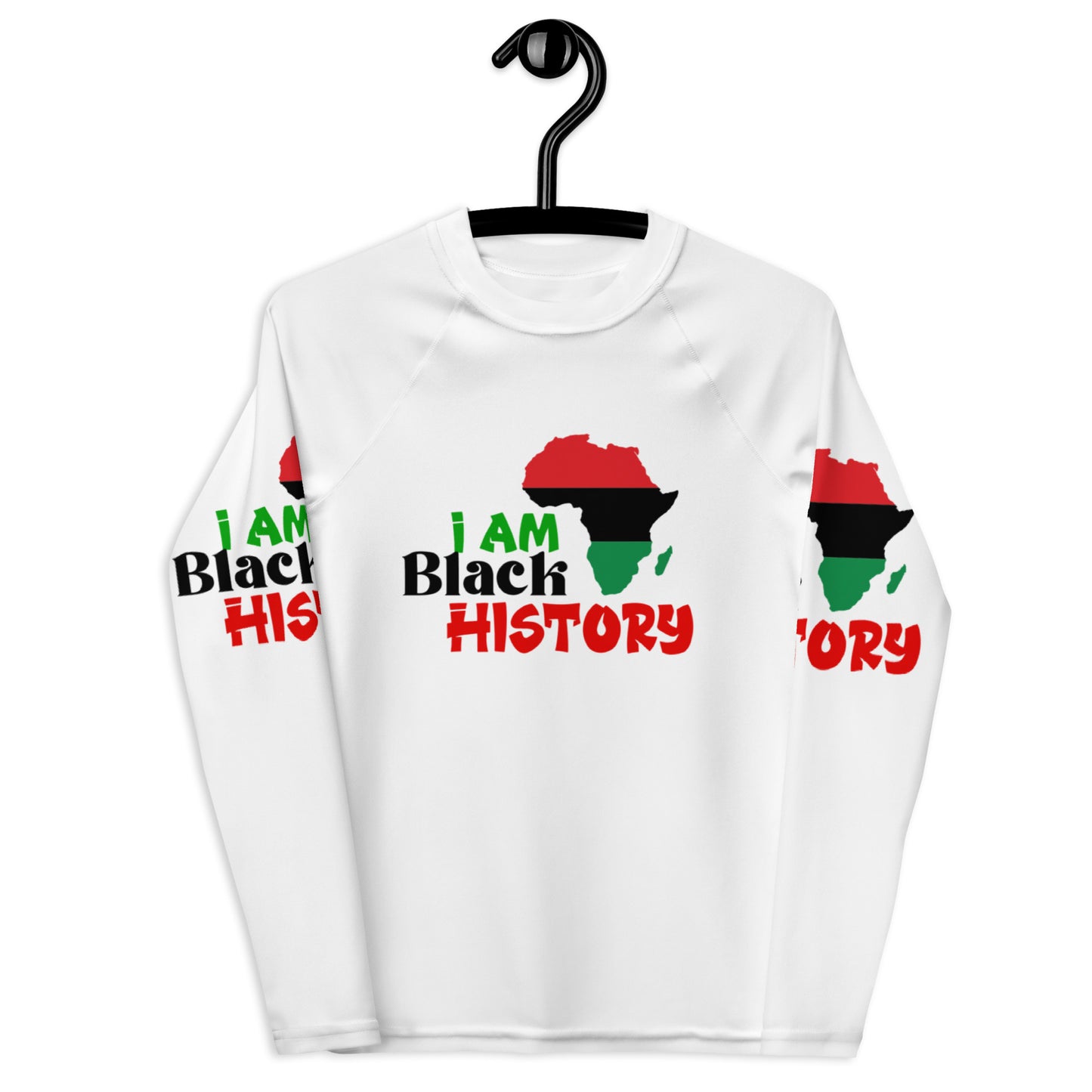 Youth Rash Guard - I Am Black History