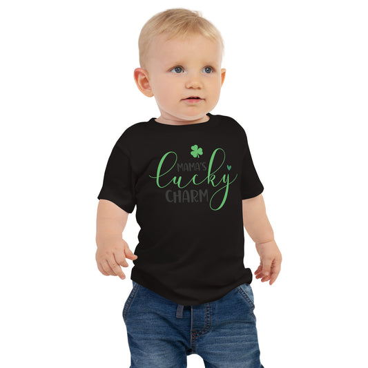 Baby Jersey Short Sleeve Tee- St Patty's Day Mama's Lucky Charm