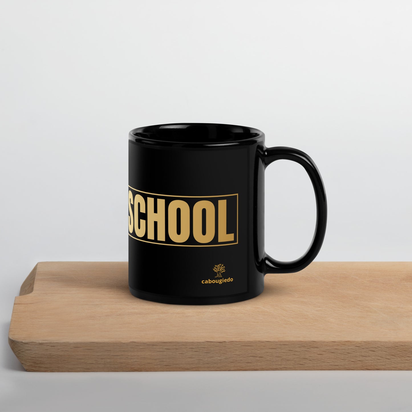 Black Glossy Mug - Teacher Back to School in Gold