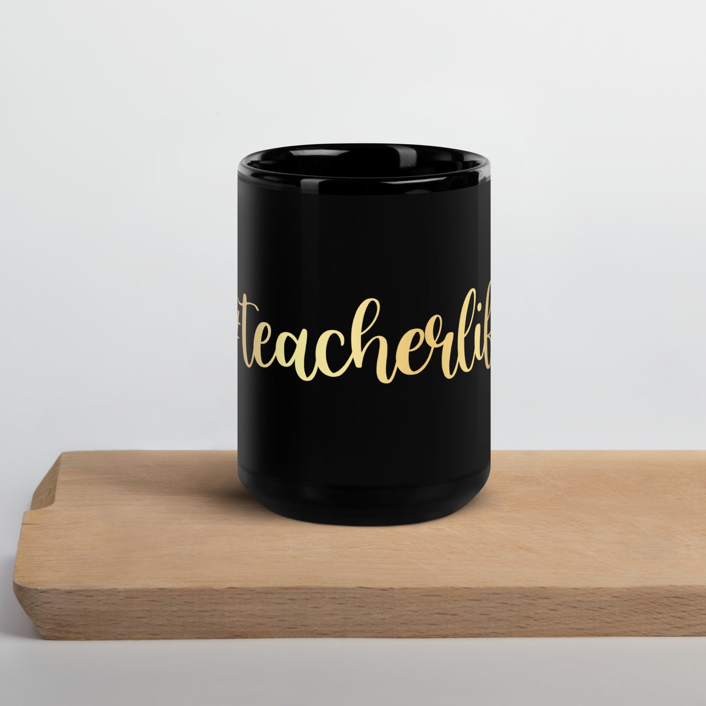 Black Glossy Mug - #Teacherelife