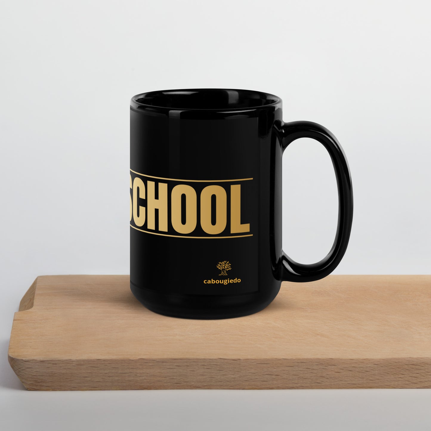 Black Glossy Mug - Teacher Back to School in Gold