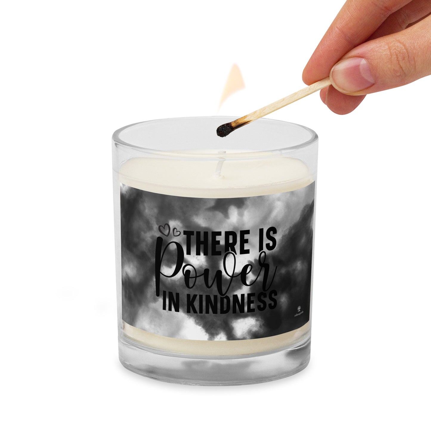 Glass jar soy wax candle - There is Power in Kindness