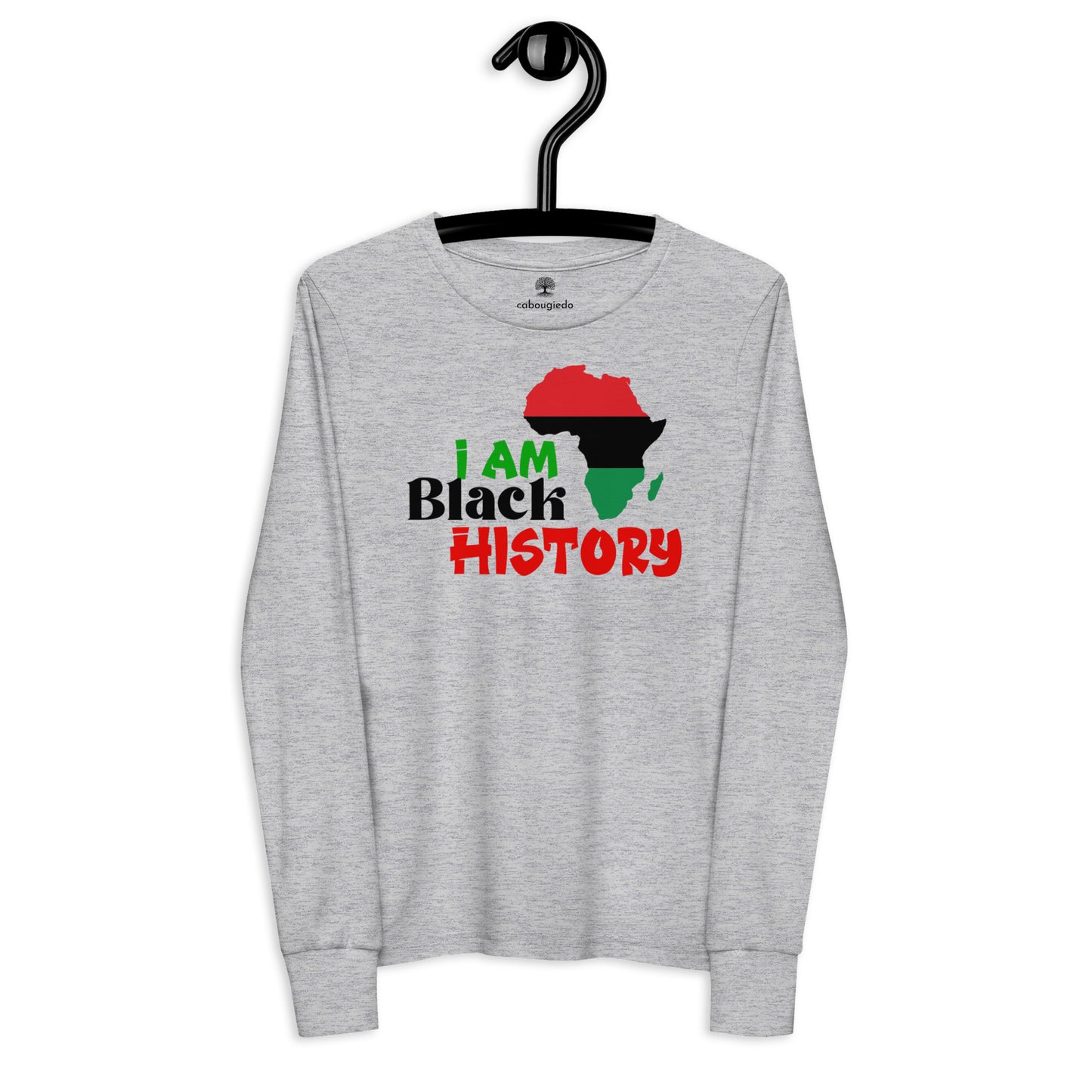 Youth long sleeve tee - I Am Black History