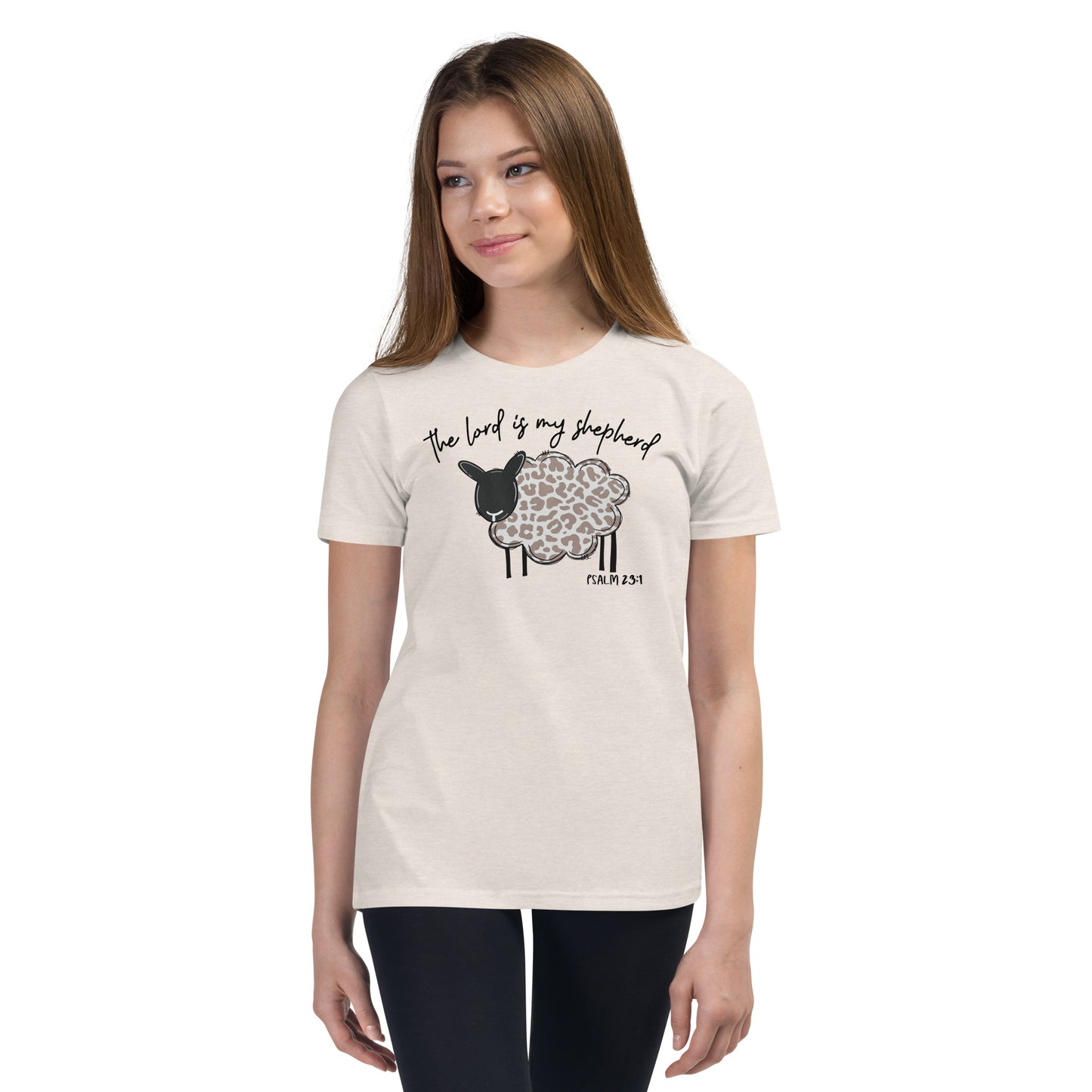 Youth Short Sleeve T-Shirt - The Lord is My Shepherd Psalms 25:1
