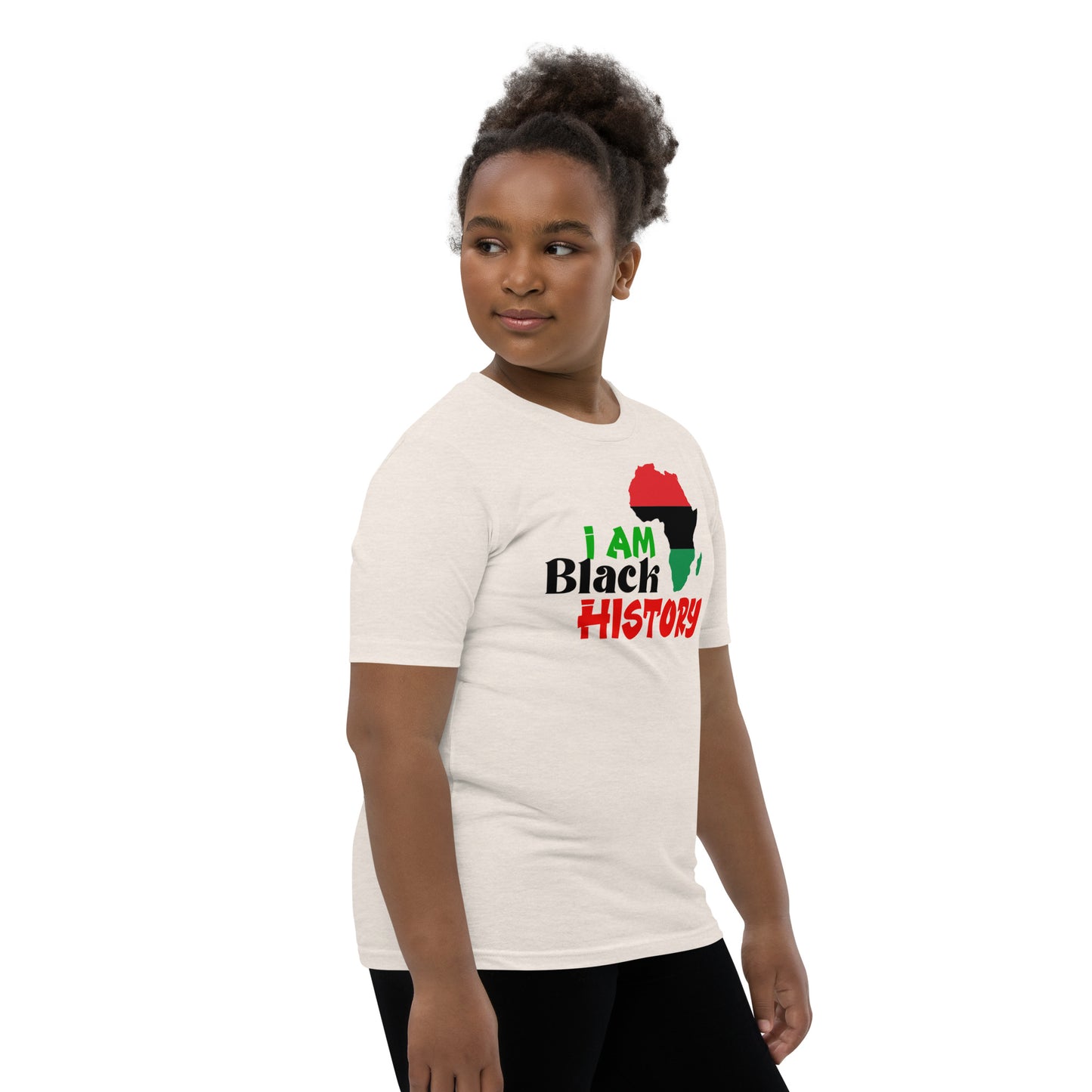 Youth Short Sleeve T-Shirt- I Am Black History