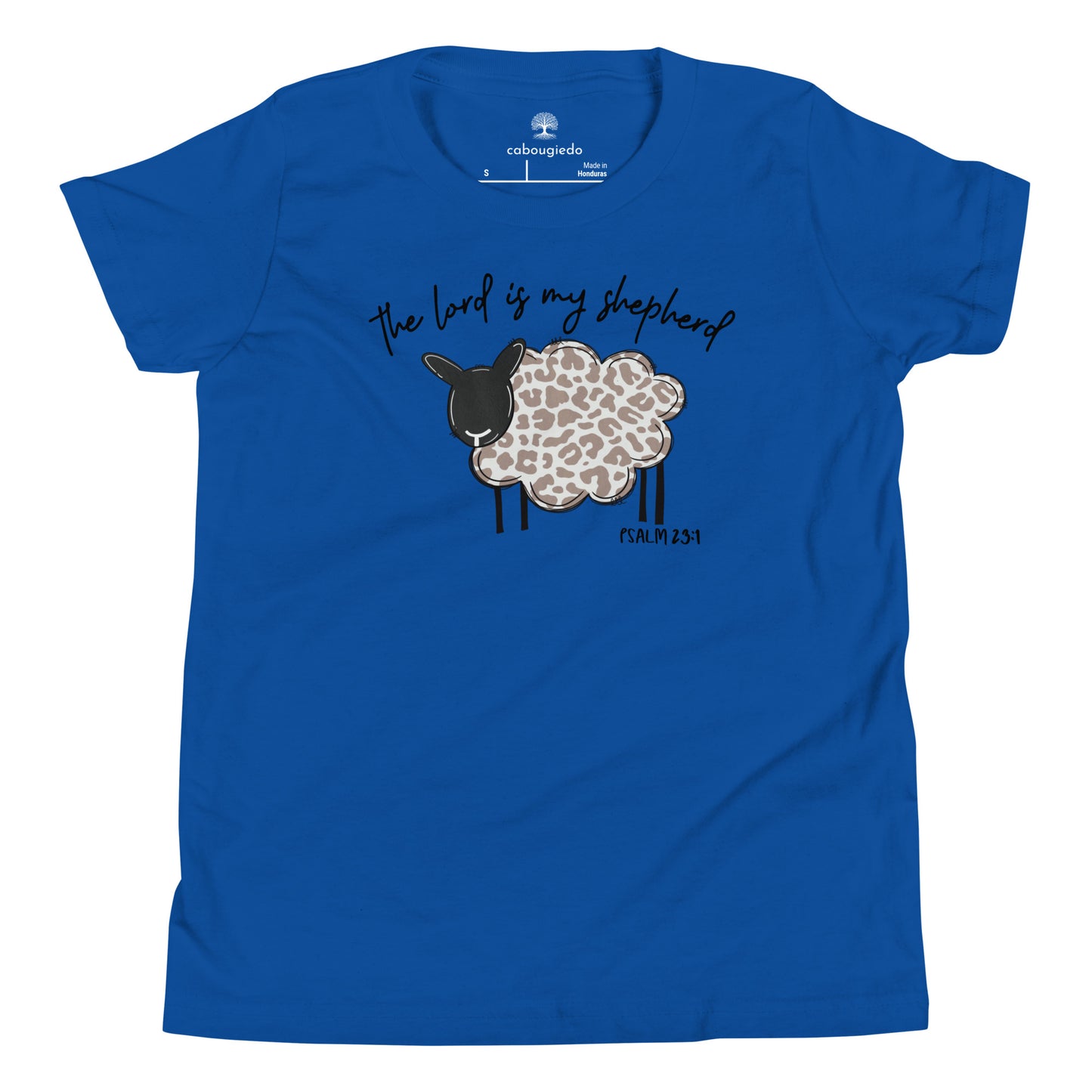 Youth Short Sleeve T-Shirt - The Lord is My Shepherd Psalms 25:1
