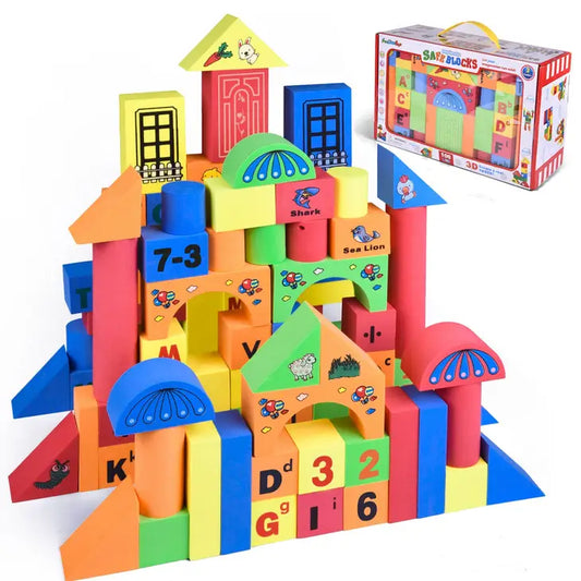 108 PCs Foam Building Block for Toddlers 2-4 Years Old