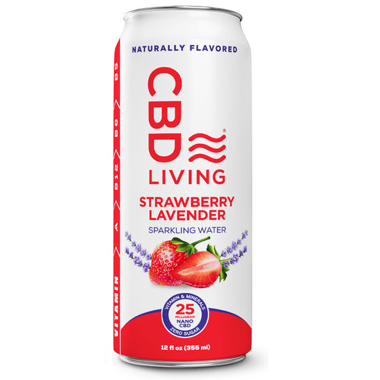 CBD Strawberry Lavender Water 12 pack